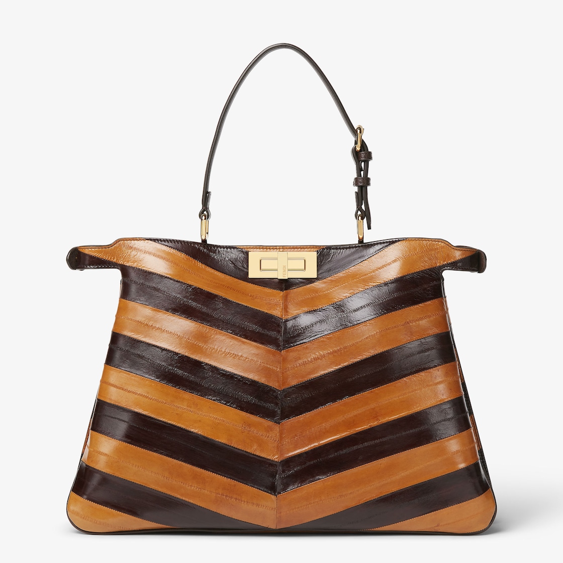 FENDI Peekaboo Soft Large Two-tone inlaid hagfish leather bag - Image 1